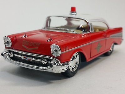 5" Diecast Pull Back Action 1:40 Scale Kinsmart Toy Red 1957 Chevrolet Bel Air
