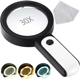 Explore Details With Pocket Magnifying Glass 30X Power Golden Steel Body,  Gem Coated Lens, Ideal for Home, Work, and Hobbies 
