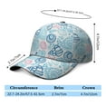 thumbnail image 5 of Starfish & Coral Unisex Baseball Cap - Structured 6-Panel Sun Hat with Adjustable Snapback Closure, 5 of 7