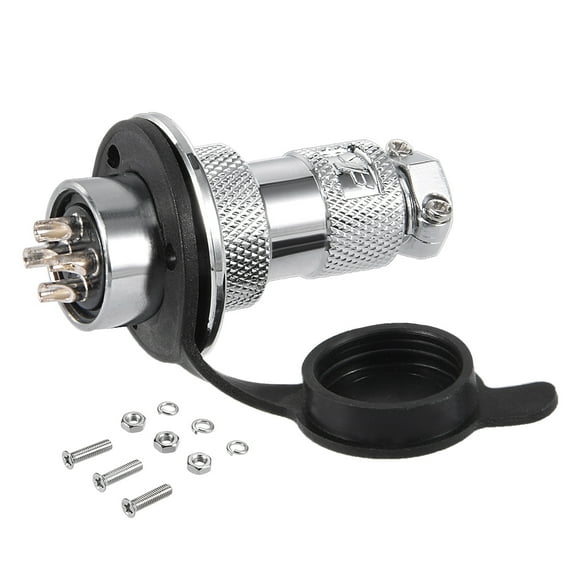 Aviation Connector, 20mm 4P 20A 250V M20-4 Waterproof Male Wire Panel