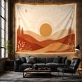 thumbnail image 6 of Golden Sun Against Cream Sky, Calming Retro for Nature Lovers, Bohemian Landscape Wall Art, Housewarming Gift Tapestry Wall Hanging for Bedroom and Living Room, 6 of 7