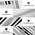 thumbnail image 6 of Black Grey Stripes Outdoor Rug for Patio/Deck/Porch, Non-Slip Large Area Rug 5 x 7 Ft, Simple Striped Lines Minimalist Modern Indoor Outdoor Rugs Washable Area Rugs, Camping Rug Carpet Runner, 6 of 8