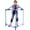 Blue, variant on GanFindX Folding Kids Roller Skate Trainer, Adjustable Skater Aid Training Walker for Toddler Children, 36 Inch Height, Blue