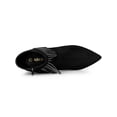 thumbnail image 4 of BLISSFUL STEP Women's Fringe Pointed Toe Stiletto Heel Ankle Boot Black 8, 4 of 6