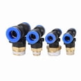 thumbnail image 2 of 4 piezas PB " Conector de aire ajustado T Forma Tee 4mm a 12 mm Tubo de manguera a 1/8 "1/4" M5 3/8 "1/2" BSP Acoplador neumático de hilo masculino, 2 of 6