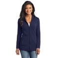 thumbnail image 1 of Chaqueta moderna de algodón elástico con cremallera completa para mujer de Port Authority®. L519 Azul marino verdadero XXL Autoridad Portuaria L519, 1 of 1