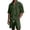 Army Green, variant on Mens Loungewear Sets Quarter Zip Waffle Shirt & Loose Shorts Vacation Outfits Summer Jacquard Tracksuit Jogging Matching Sets