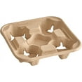 thumbnail image 3 of Drink Cup Carriers Disposable , 4 Cup Holders (300 Pack) Coffee Cups Trays , Paper Cardboard Holder for Delivery, 3 of 8