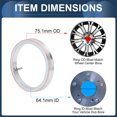 thumbnail image 3 of Unique Bargains Car Wheel Hub Centric Rings Wheels Center Shaft Shock Absorbing Hubrings Aluminium Alloy Silver Tone Durable OD 75.1mm to ID 64.1mm, 3 of 7