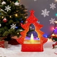 thumbnail image 5 of 4 PCS Christmas Tree LED Light Battery Operated Mini Tabletop Decor 6.3 Inch Plastic Christmas Decoration with Multi Color Lights for Home Office Desk Party Decor, 5 of 7