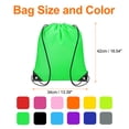 thumbnail image 2 of 20pcs mochila de cuerda de poliéster, bolsa de cincha, verde, 2 of 7