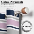 thumbnail image 6 of 1 Panel Outdoor Curtains for Patio Waterproof 54"x108" Pink Grey Striped Weatherproof Privacy Outsides Curtains, Farmhouse Stripes Modern Abstract Art Grommet Thermal Drapes for Cabana Porch Pergola, 6 of 8