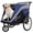 Black+Blue, variant on Pet Strollers Large Folding Bike Trailer for Dogs – 100LB Capacity All-Terrain Pet Carrier, Durable Steel Frame for Cycling, Jogging, Camping & Outdoor Adventures, Black- Grey 20 1/8 width fat tire,
