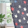 thumbnail image 4 of Yayeee Window Curtains Light Filtering 63"x42" Grommet Panel Pair Home Living Room Decor, Red Starry Pattern, 4 of 7