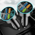 thumbnail image 4 of 4 Port USB Super Fast Car Charger Adapters For Phones Cell Android, 4 of 9