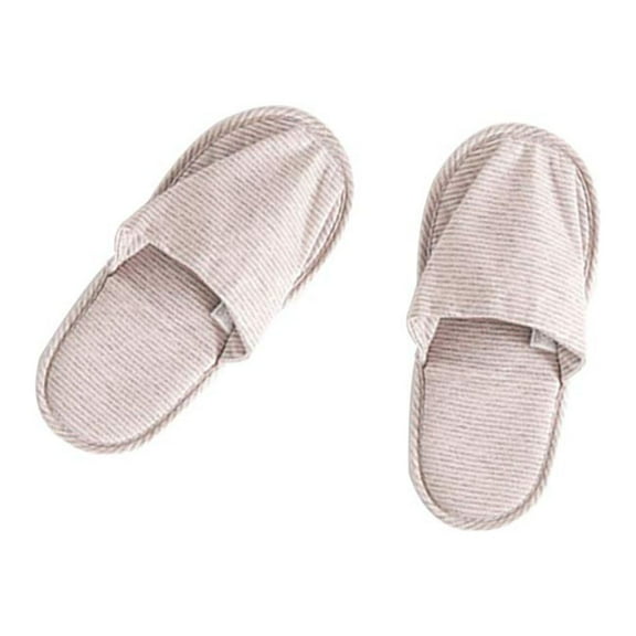 Raindrops Folding Travel Slippers Women Men Shoes Couples Cotton Pantufa Portable Slides Aircraft Hotel Slippers (Pink)