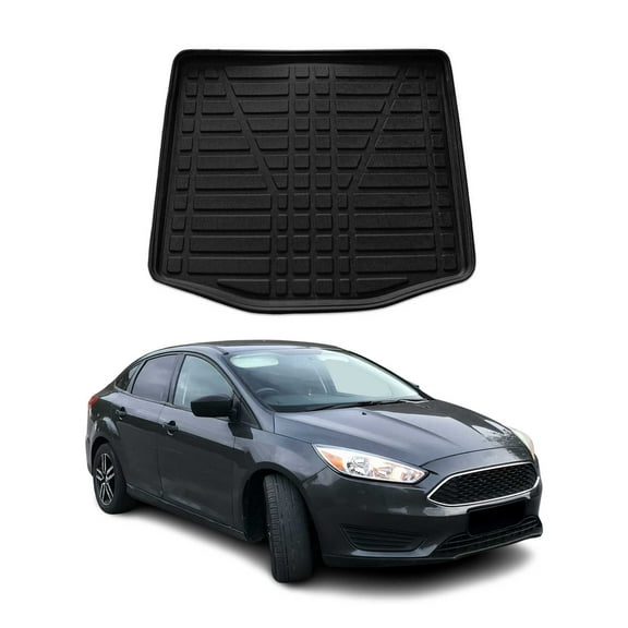 OMAC Cargo Mats Liner for Ford Focus Sedan 2012-2014 Black All-Weather TPE