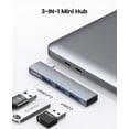 thumbnail image 2 of ORICO 3 in 1 USB C Hub USB C to 3 USB Ports Aliumum USB Hub with USB 3.0*1 & USB 2.0*2 Portable USB C Multiport Adapter for Macbook/Mac/iPad Pro/iPad Mini, 2 of 10