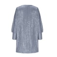 thumbnail image 6 of Women's Trendy Short Dress with Glittering sequins and Asymmetrical Off Shoulder Long Sleeve for Party Enthusiasts, 6 of 9