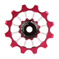 thumbnail image 3 of Meijun – Roulement en céramique, alliage d'aluminium, dérailleur arrière de vélo, poulie de guidage (rouge), 3 of 4
