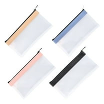 Masteelf 4PCS Transparent PVC Money Bag Zipper Pouch for Coins and Bills Money Bags with Zipper for Cash Bank Deposit Pouch with Zipper Money Pouches for Cash Bank Bag Cash Bag