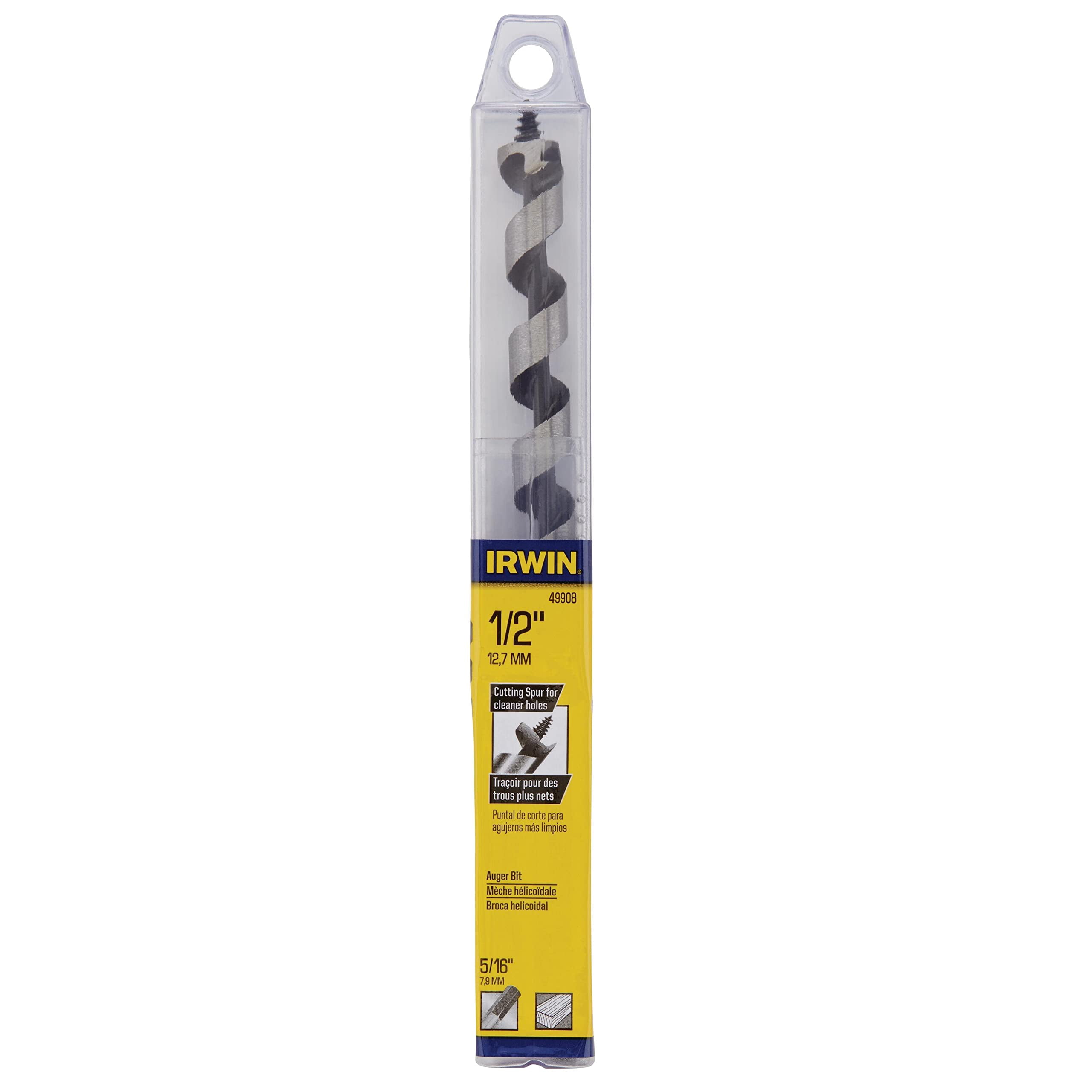 Irwin Speedbor 13-Piece Auger Bit Set – 7-1/2” Long, 1/4” Up To 1” – Wood Drilling Pro Set - View #3