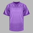 thumbnail image 2 of T Shirts for Man Men Football Mesh Practice Athletic T Shirt Solid Color V Neck Short Sleeve Hop Sports Tee Purple S, 2 of 4