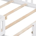 thumbnail image 5 of Kumix Floor Bed with Bookcases and Blackboards, Full Size Wood Montessori Floor Bed with Fence and Door, Solid Wood Floor Beds with Storage Headboards, Floor Beds for &, White, 5 of 6