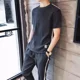 thumbnail image 3 of Conjuntos de camiseta y pantalones para hombre, sudaderas, chándal liso, conjunto de pantalones para hombre, chándal de oferta, camiseta elástica informal de primera calidad, barata y elegante, 3 of 5