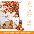 thumbnail image 3 of Happy Fall Shower Curtains for Bathroom, Maple Tree Orange Pumpkins Thanksgiving Waterproof Fabric Shower Curtain, Decorative Bathroom Curtain for Bathtub, 72"x72", No Hooks Included, 3 of 9
