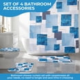 thumbnail image 5 of BSHAPPLUS Shower Curtain Set Textured Abstraction Bathroom Sets with Shower Curtain and Rugs Waterproof Shower Curtain 12 Hooks for Bathroom 71 x 71 inches, 5 of 10
