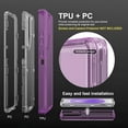thumbnail image 2 of For Samsung Galaxy S23 Ultra Case, Heavy Duty Shockproof Protection Phone Cases, Anti-Drop, Dual Layer Transparent Protective Cover Compatible with Samsung Galaxy S23 Ultra 6.8 inch, Crystal Purple, 2 of 6