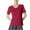 Red, variant on Womens Short Sleeve T-Shirts Strecth Comfy Spandex Workout Yoga Casual Base Tees V Neck Solid Color Tops (S, Red)