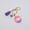 C, variante sur Porte-clés Lettre Scintillante en Résine, Couture de Couleur Couture Fluide Soverell, Porte-Clés Caractère Anglais Goutte de Colle Violette Oeufs de Pâques Suspendus Mignon Ornement de Voitures Support Porte Perles pour Enfants Paternoster