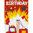 thumbnail image 4 of Firefighter Themed Happy Birthday Banner Background Decorations for Birthday Party Photography Props Backdrop Party Supplies Kids Celebration Decor, 4 of 8