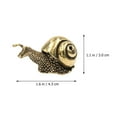 thumbnail image 2 of Gongc 2 Miniature Snail Ornaments Brass Statue for Office Decor, 2 of 6