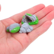 OUNONA Resin Imitation Moss Stone Grey Handmade Quality for Home and Office Decor 8Pcs