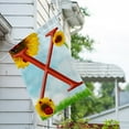 thumbnail image 3 of America Forever Summer Sunflower Ladybugs Monogram House Flag Letter X 28 x 40 inches Yellow Floral Spring Double Sided Vertical Outdoor Yard Lawn Decorative Yellow Hello Sunshine House Flag, 3 of 5