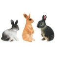 thumbnail image 1 of 3pcs Simulation Rabbit Figure Toys Realistic Bunny Model Ornaments Kids Toys, 1 of 9