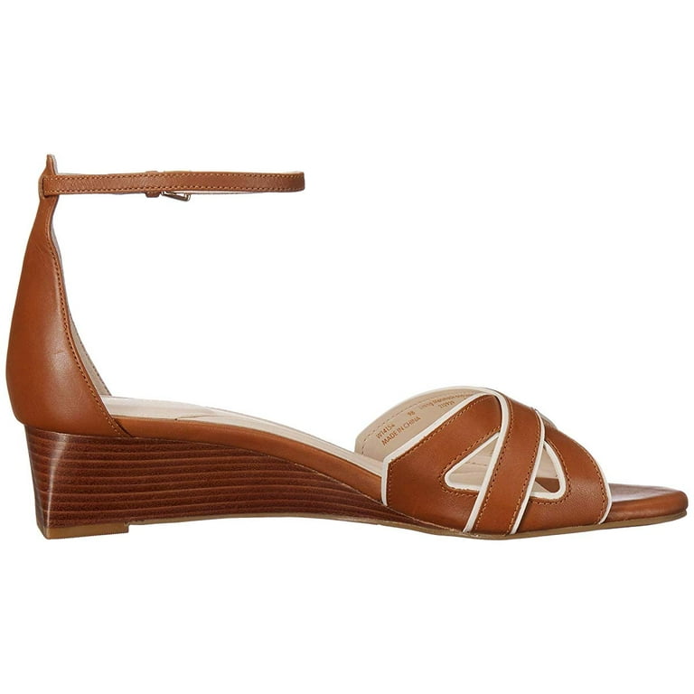 Cole Haan 40 mm Hana Grand Wedge CH British Tan Ivory Leather Dark