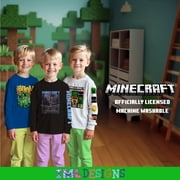 Minecraft Characters Boys Long Sleeve T-Shirt, 3-Pack Bundle Set for Kids and Toddlers (Sizes 4-16)
