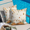 thumbnail image 2 of Throw Pillow Covers, Orange Green Pumpkins Fall Decorative Throw Pillow Covers 20x20 Inch, Thanksgiving Maple Leaf Retro Square Linen Pillow Cases for Couch/Living Room/Sofa, 2 of 9