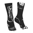 thumbnail image 7 of Xecao I Need More Space Print Fashion No Heel Casual Crew Socks Cushioned Breathable for Men Women - Moisture wicking,Not easy to fade Suitable for daily, 7 of 7