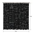 thumbnail image 5 of Math Equations Symbols Black Pattern Shower Curtain 72"x72" ,Bathroom Decorative Shower Curtains Set with 12 Hooks,Modern Waterproof Washable Shower Curtain, 5 of 6