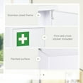 thumbnail image 6 of kleankin Wall Medicine Cabinet with Lock, Lockable Wall Cabinet, White, 6 of 10