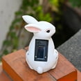 thumbnail image 4 of FYHALE Easter Solar Bunny Figurine Creatives Hollow Out Light Up Bunny Festive Decorative Lighted Ornament, 4 of 6