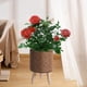 thumbnail image 2 of Cesta Tejida Perfecl Soporte de Planta con Patas de Madera Cilindro Marrón Oscuro, 2 of 8