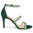 thumbnail image 5 of BLISSFUL STEP Women's Rhinestone Ankle Strap Heel Sandals, 5 of 5
