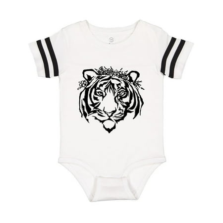 

Inktastic Tiger Queen in Flower Crown Gift Baby Boy or Baby Girl Bodysuit