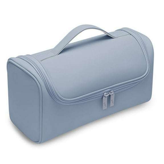 Portable Hidden Hook Hair Dryer Box, Anti-Slip Hairdressing Tool Bag, Waterproof Large-Capacity Storage Bag Blue